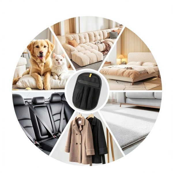 Wolnivi Pet Hair Removal Glove Five Finger Design Anti Slip-3