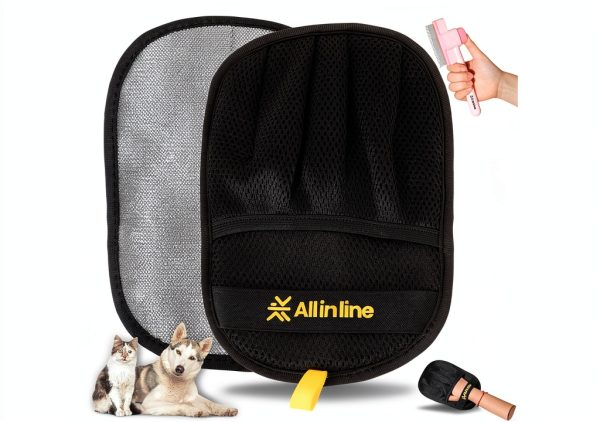 Pet Hair Removal Glove Velvet Grooming Comb Cat Dog Owners-0