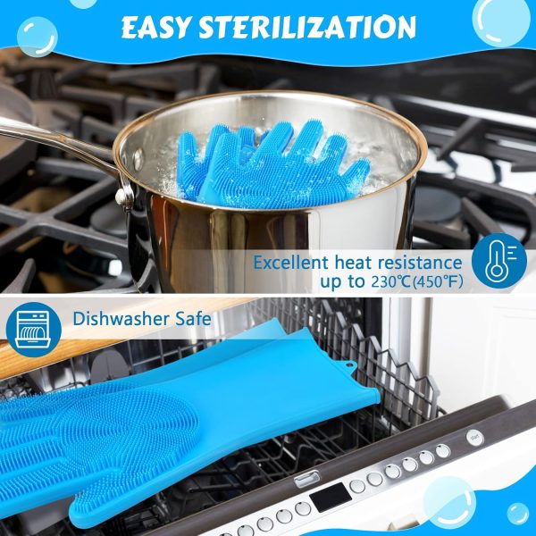 Pecute silicone cat bathing gloves 2-in-1 design pet-4