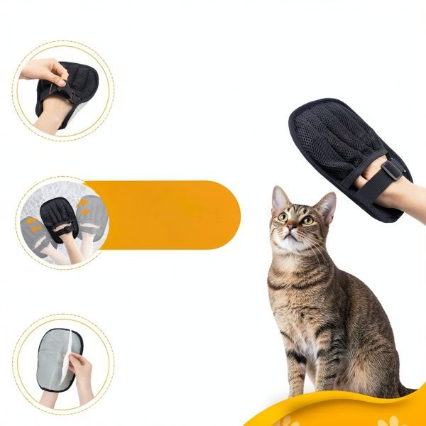 Bifeaw Pet Hair Remover Glove Washable Electrostatic Grip-2