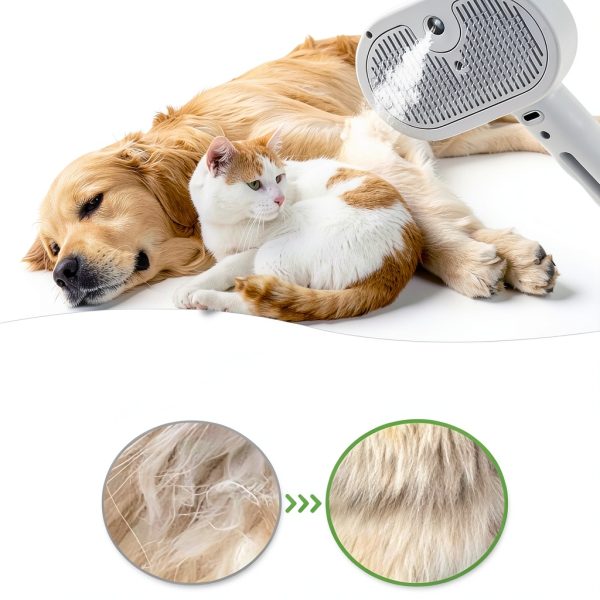 ReNu Dog Brush Self Cleaning Steam Pet Grooming Tool-4