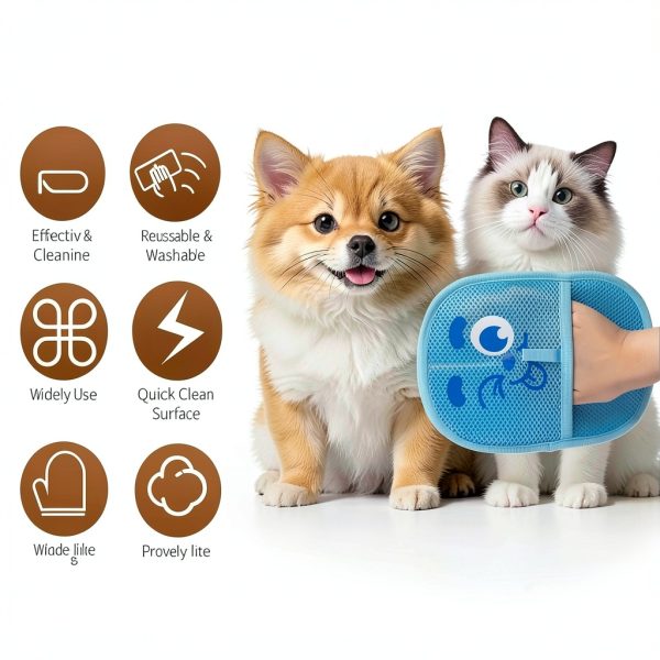 Sibkuy Pet Hair Remover Glove Static Electricity Reusable-1