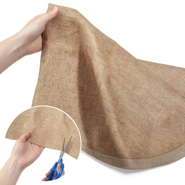 OLYCRAFT Speaker Grill Cloth Beige Linen Cloth Fabric-2