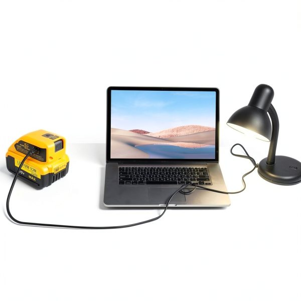 Battery USB Charger Adapter for DeWalt 20V MAX RETRUE USB C LED Light-3