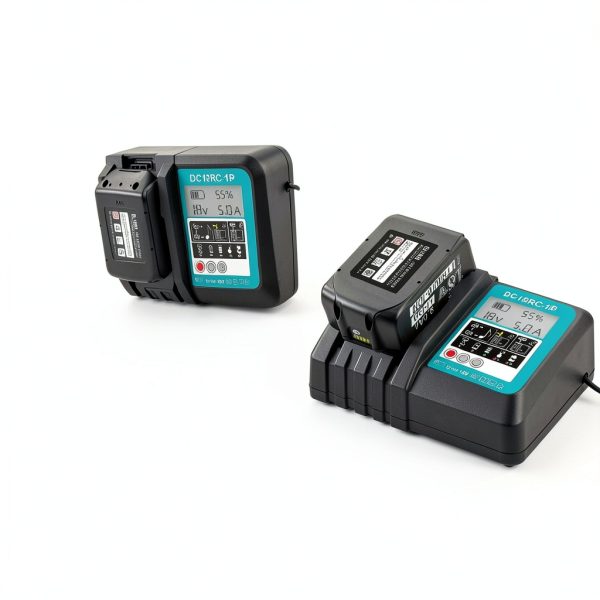 Rapid LCD-18V 3.0A Charger for Ma‑Kita 14.4V‑18V LXT Batteries-6
