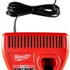 Milwaukee M12 12V Battery Charger with LED Indicator Red 48-59-2401-1