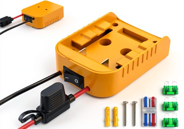 Power Wheel Adapter Kzreect for Dewalt 20V Battery Switch and Fuse-0