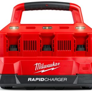Milwaukee M18 Packout Six Bay Rapid Charger - Dual Battery Fast Charge-0