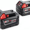 Milwaukee M18 RED 5 Ah Battery Kit - 2 Batteries + 48-59-1812 Charger-2
